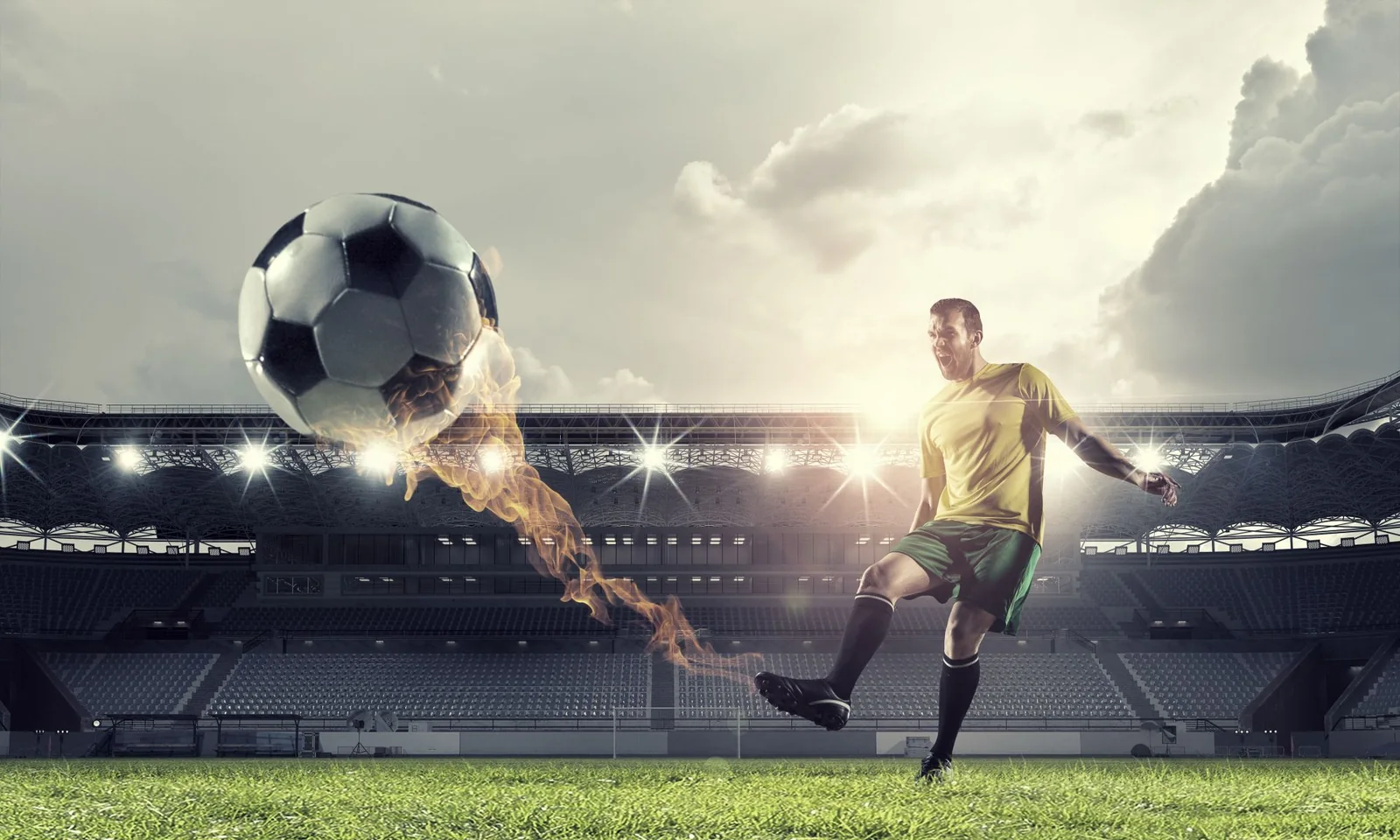 Tampilan olahraga dengan suasana pertandingan kompetitif