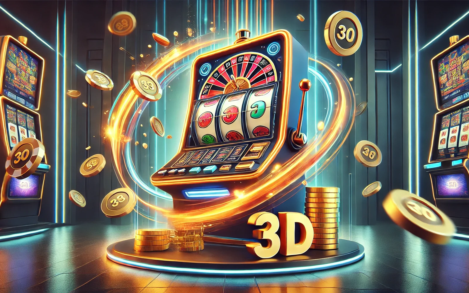 Antarmuka slot mobile dengan reel dan tombol kontrol