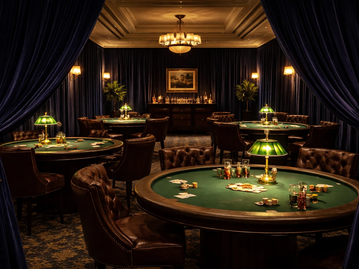 Tampilan meja baccarat pada perangkat digital